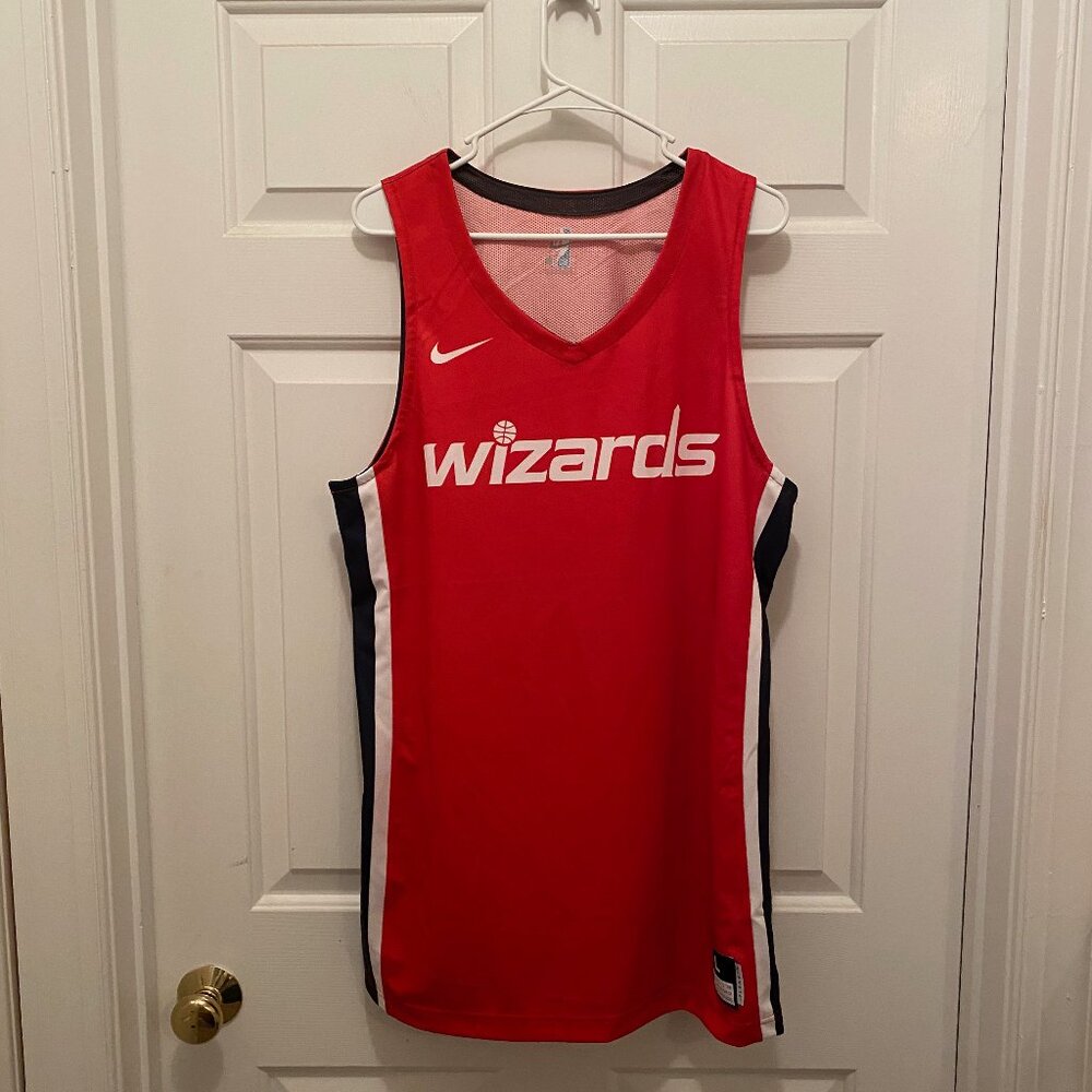 Washington Wizards Team Issued NBA Nike Red White Blue Practice Jersey Large